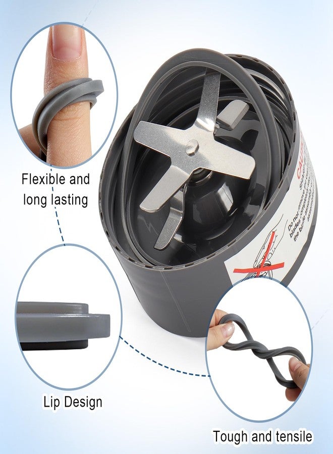 AUGHOA 3 PCS Blender Gasket Replacement, Rubber Seal Rings Suitable for Nutribullet 900 Series Blenders with 600W and 900W (3 Pieces) - Image 4